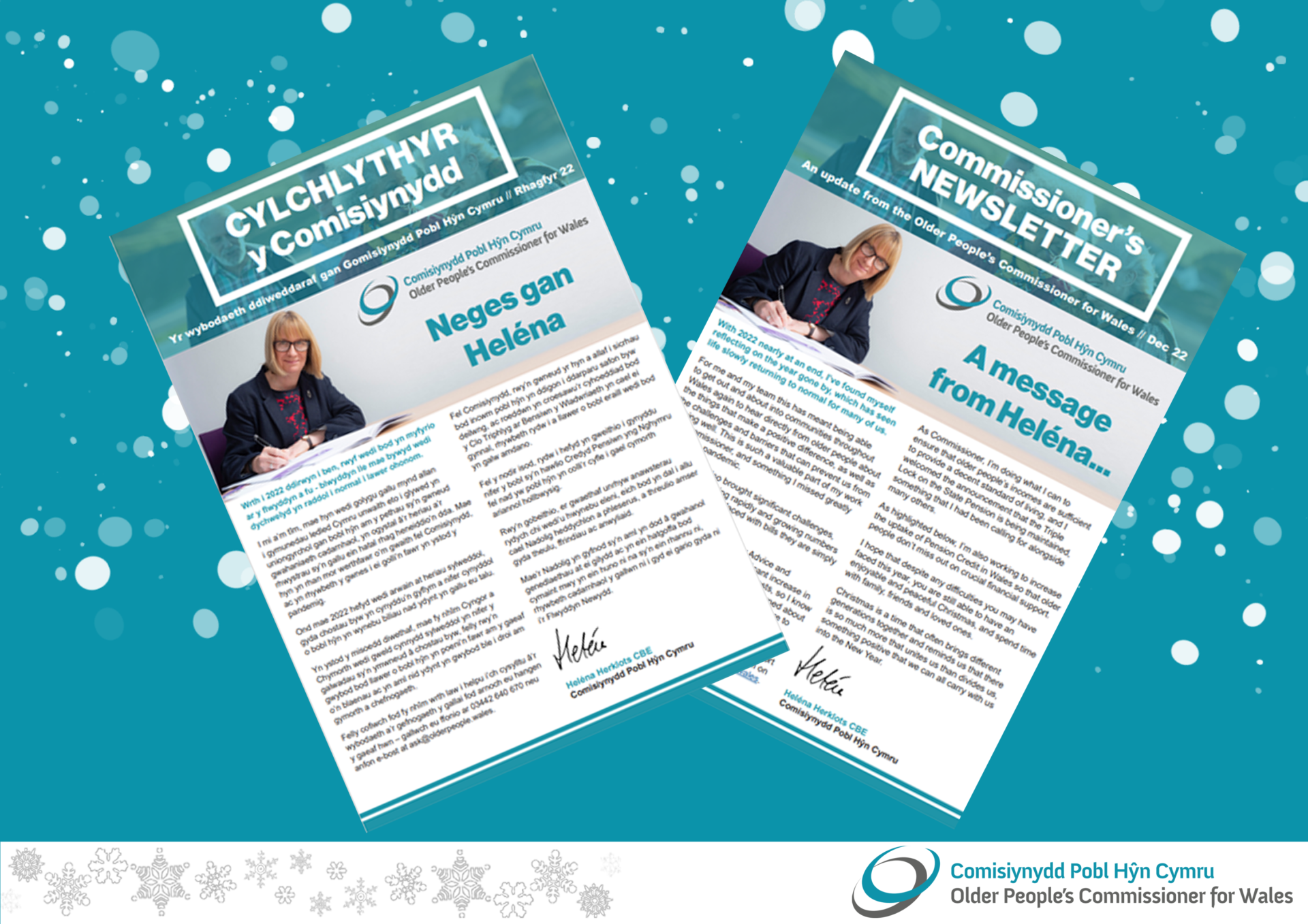 Front pages of the Commissioner's December 2022 newsletter