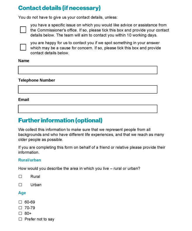 Tudalen 6 o Arolwg Mynediad at Feddygon Teulu'r Comisiynydd. // Page 6 of the Commissioner's Access to GP Survey.
